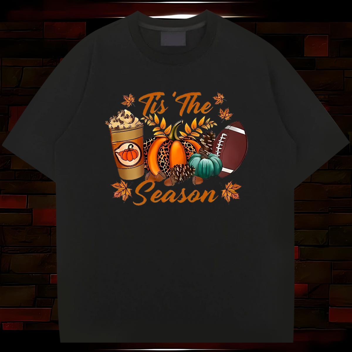 Men T Shirts 230g Pure Cotton pumpkin Summer Casual Breathable Short Sleeve Cartoon Printing L-4XL Men Clothes T-Shirt Fashion Design Popular Tee Shir