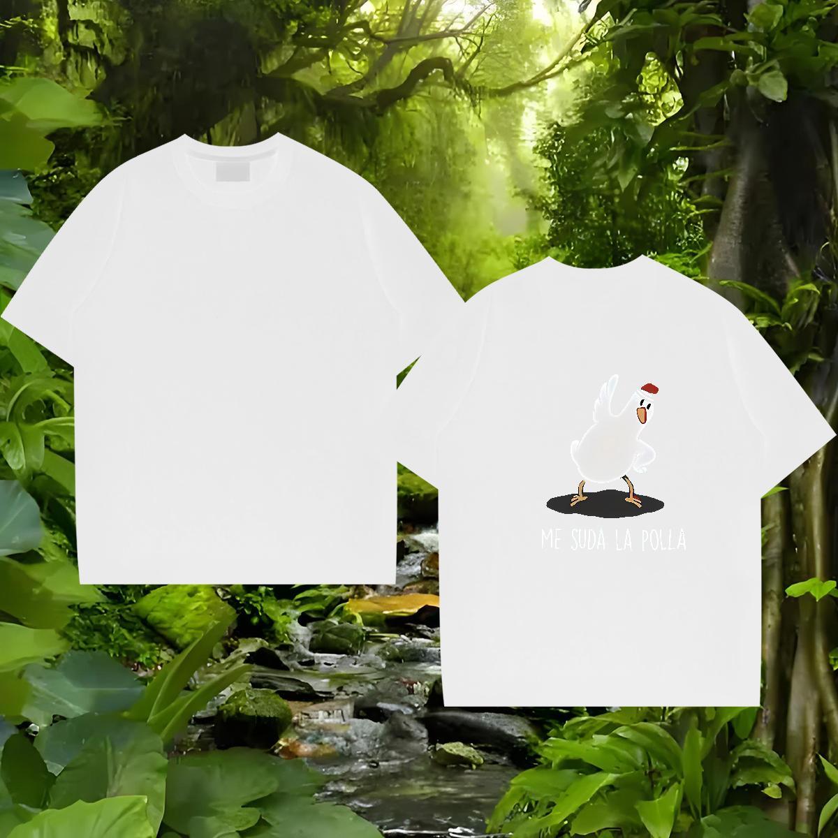 Designer Fashion Men T Shirts 230g Cotton chicken Hip Hop Tees Round Neck Short Sleeve High Quality Men Tees White Plus Size
