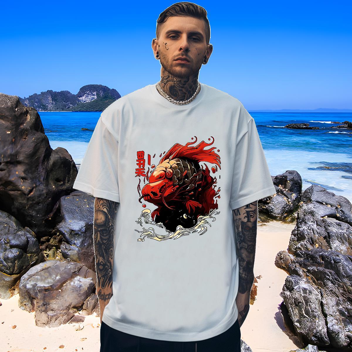 High Quality Tshirts 230g Pure Cotton Man T Shirts Sport Breathable Short Sleeve White Plus Size DIY Tees Shirts