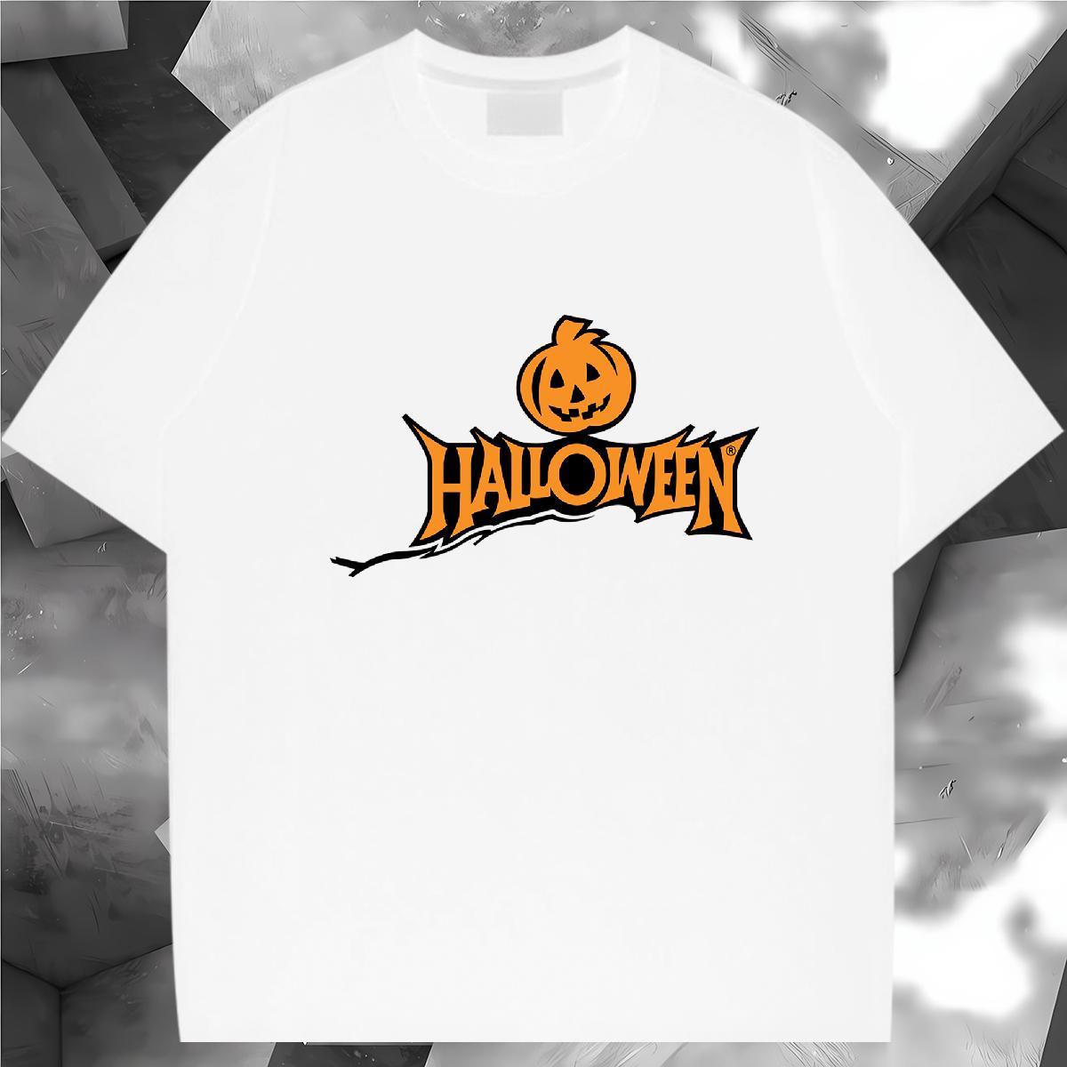 DIY Customized T-Shirts 230g 100% Cotton pumpkin Street wear Hip Hop Clothes Breathable Crew Neck Loose Fit Men Clothes T-Shirt Custom Print Plus Size
