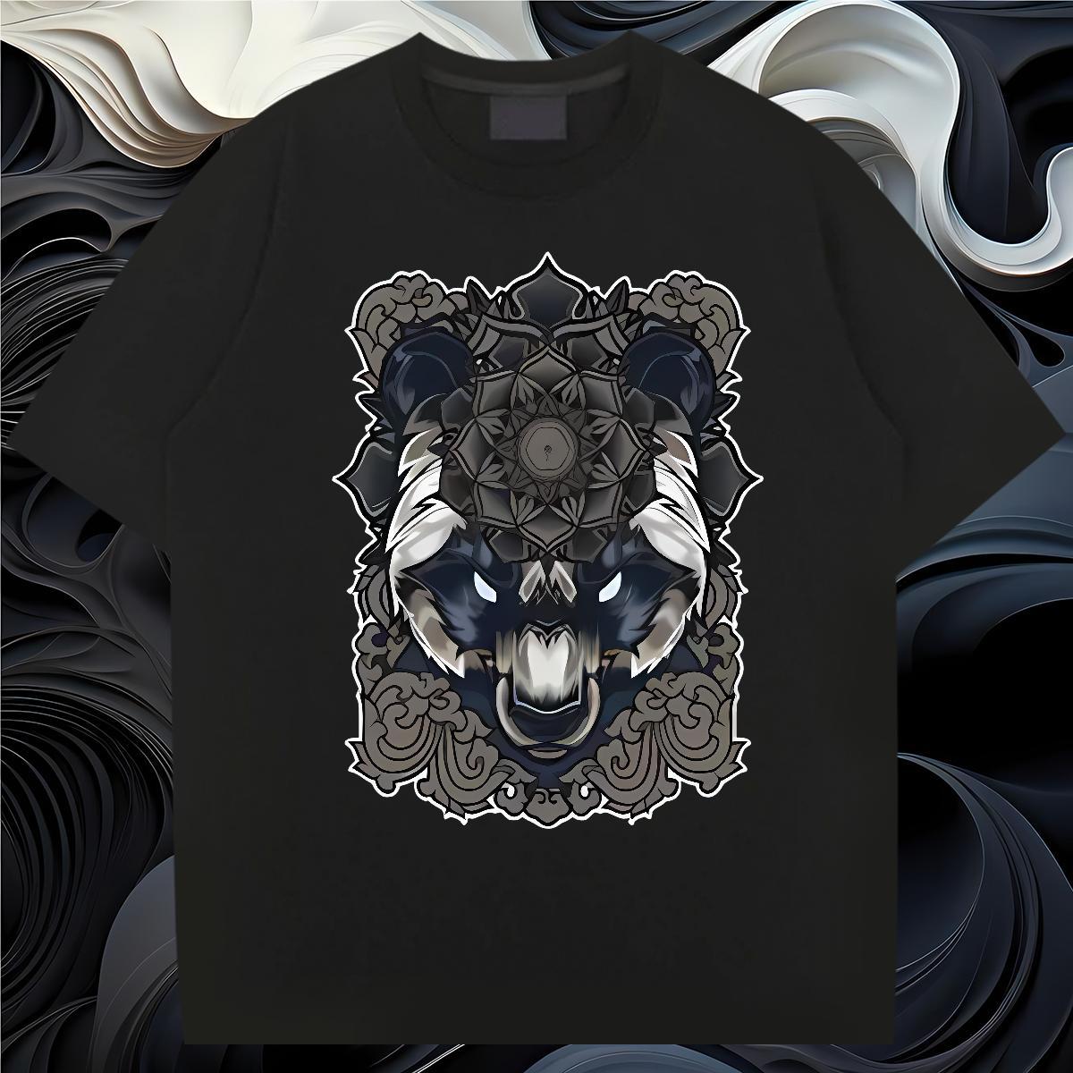 Stylist T-Shirts for Men 230g 100% Cotton wolf Street Casual Tee Shirt Round Neck Short Sleeve Designer Couples T Shirts Custom Printed