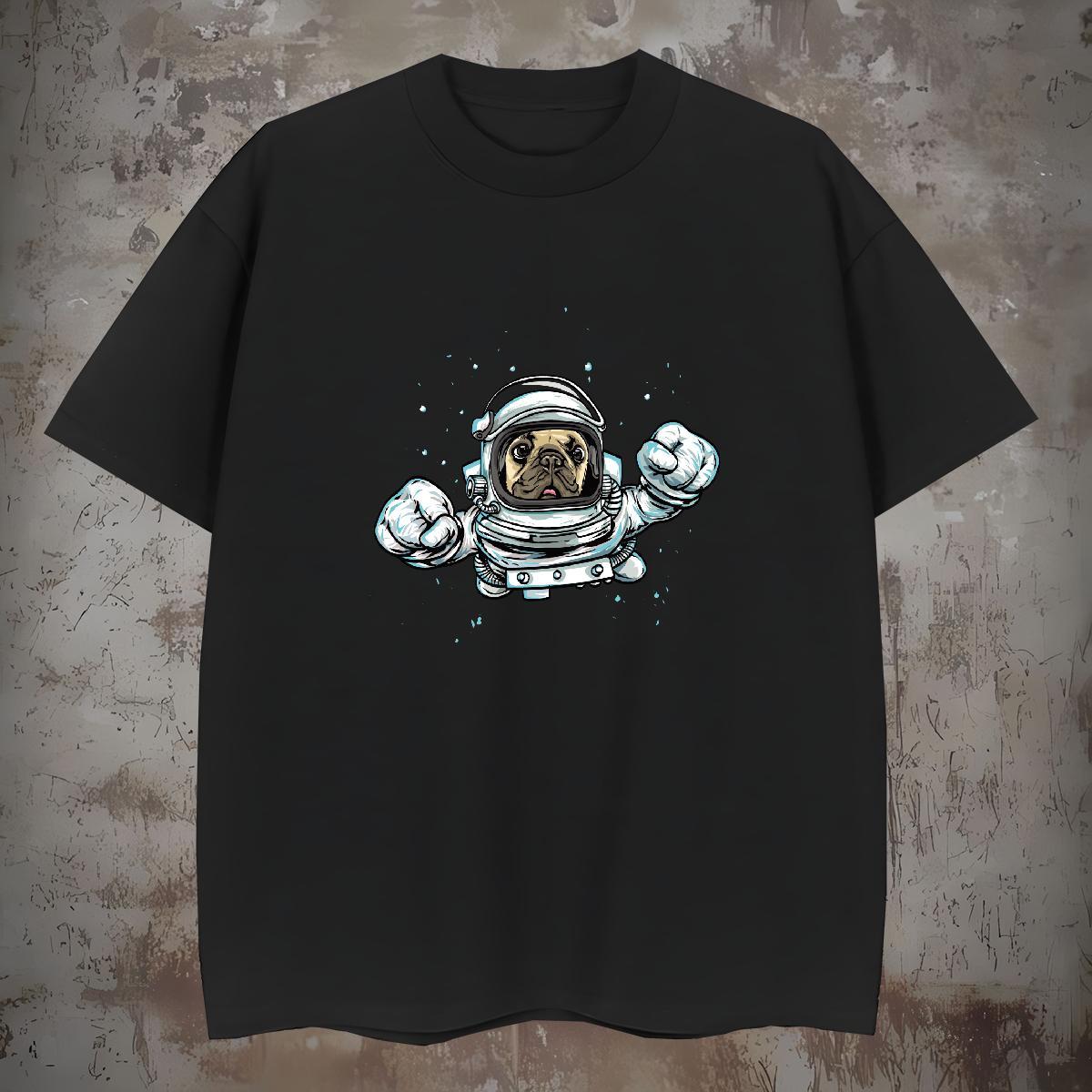 Soft Men Tees 230g Pure Cotton dog T shirt Street Breathable Short Sleeve Graphic 2024 Summer Clothes