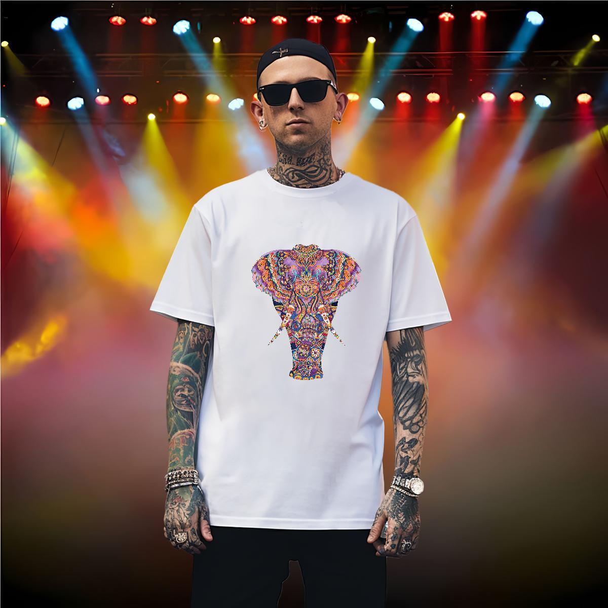 T Shirt For Man 100% Cotton 230g Street Wear Crew Neck DIY Anime Men Tshirts New Designer Free Shipping Tops