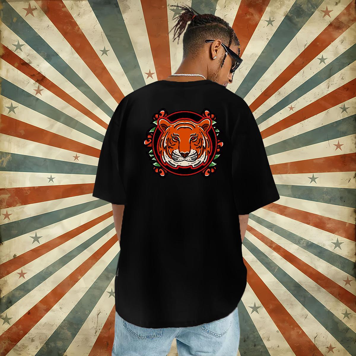 2024 New T-Shirts 100% Cotton 230g tiger Summer Casual Clothings Breathable Short Sleeve Designer Tshirt for Man Woman Cartoon Printing L-4XL