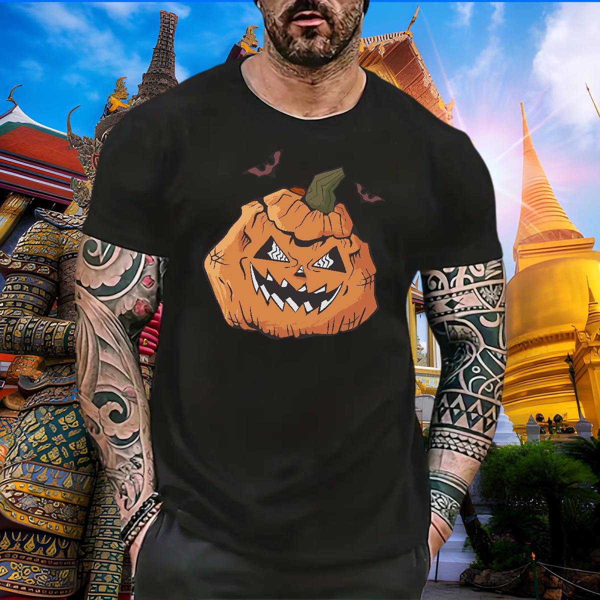 Comfortable Men Tops Tees 100% Cotton 230g pumpkin T Shirt For Man Hip Hop Pure Cotton Customized Casual New Polos