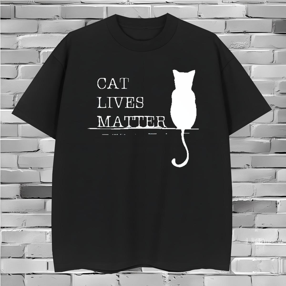 Comfortable Tshirts 230g 100% Cotton cat T shirt Beach Round Neck Short Sleeve Custom Print Oversized Free Shipping Tops