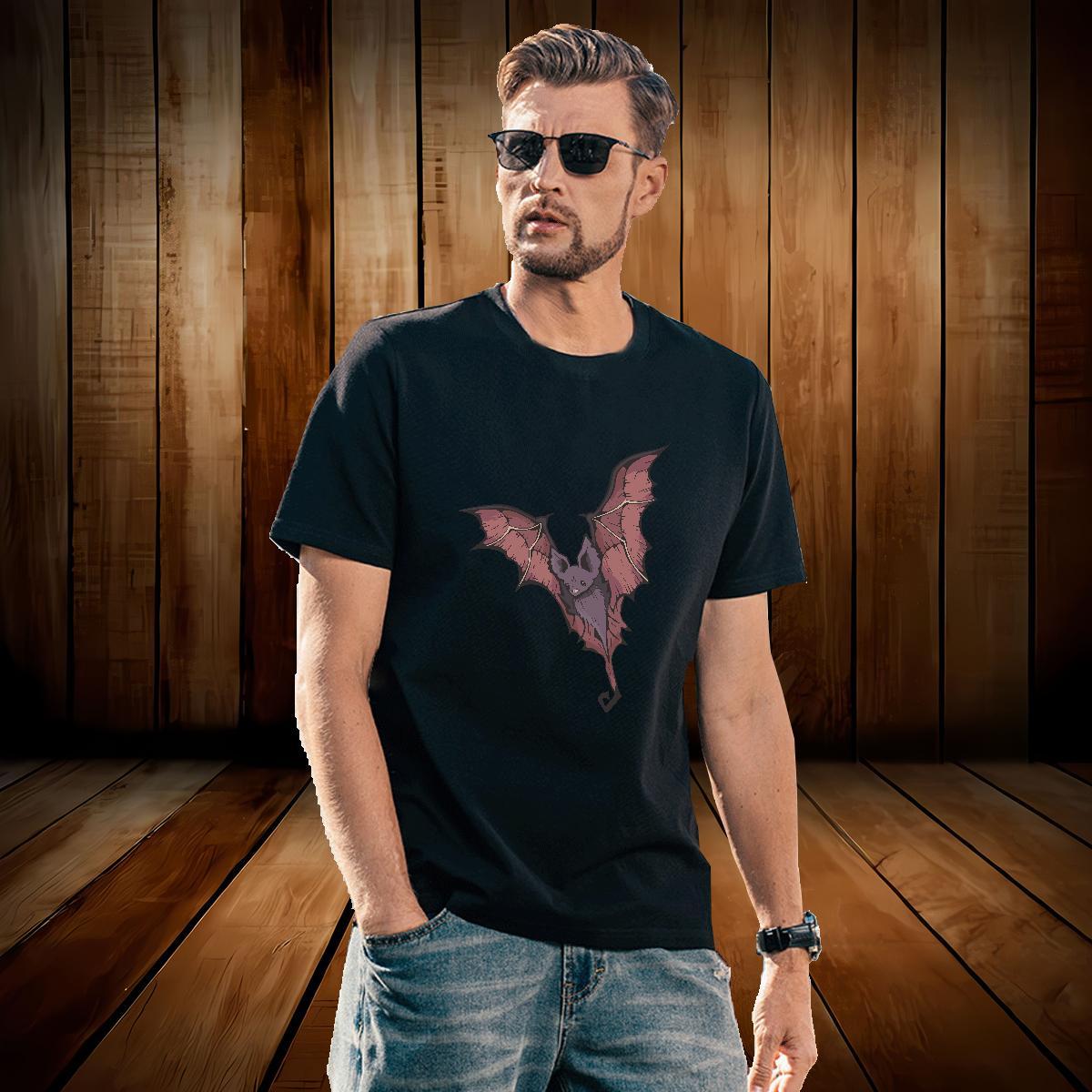 DIY Customized T Shirt For Man 230g 100% Cotton bat Daily Outfit Tshirts Crew Neck Breathable High Quality Men Tees Custom Print Oversized