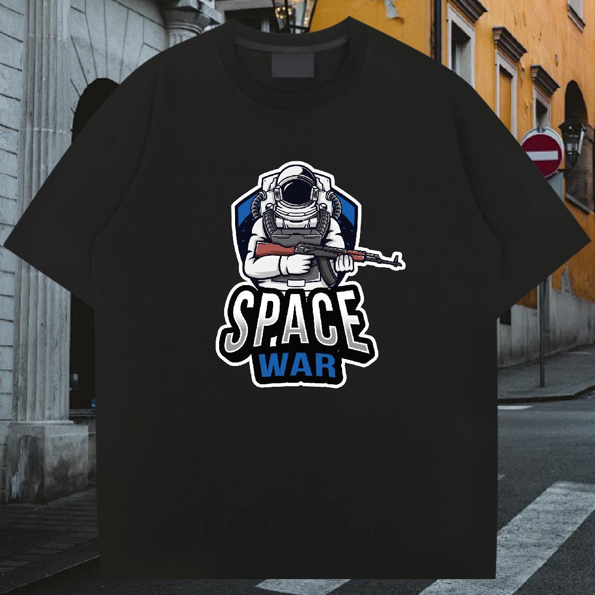 T Shirt For Man 230g Cotton universe High Street Hip Hop O Neck Short Sleeves Customized Men Clothes T-Shirt Brand Comfortable Tee Shirt