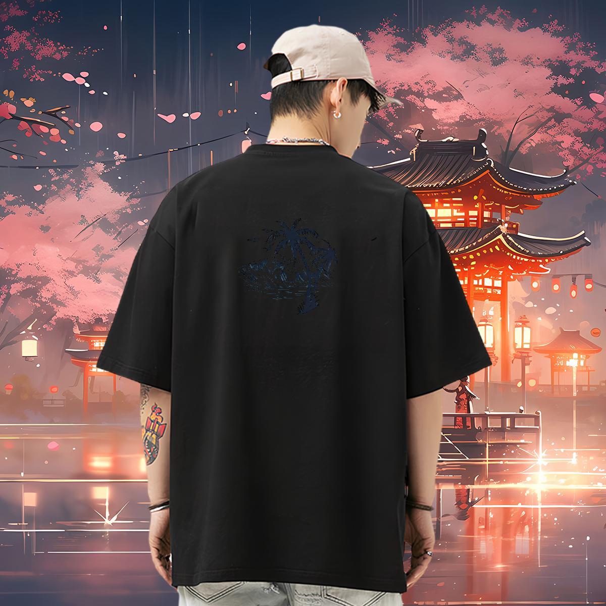 2024 Summer T Shirt For Man 100% Cotton 230g sun Hip Hop Tees Crew Neck Comfortable Tshirt for Man Woman Custom Big Size