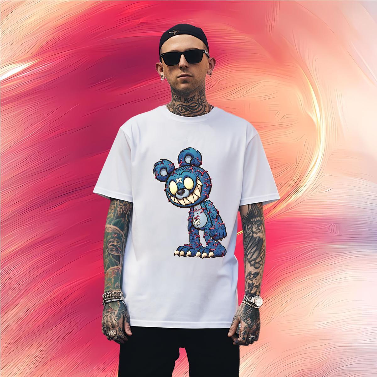 T Shirt For Man 100% Cotton 230g painting Sports Casual Breathable Crew Neck DIY Men Tees Custom Designer Clothings