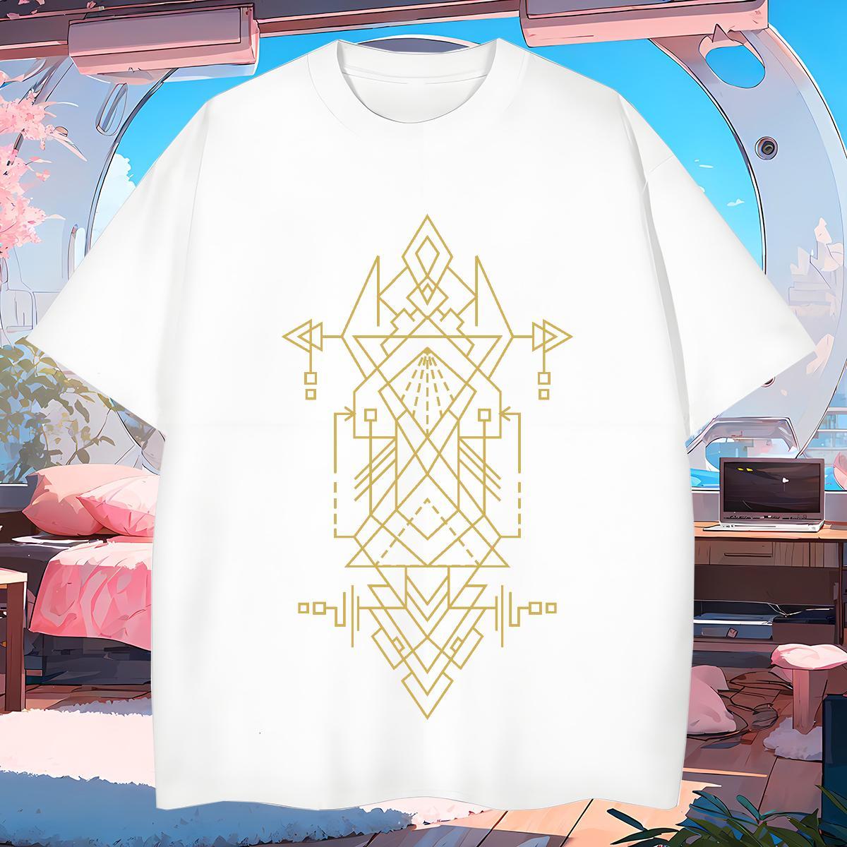 T Shirts Men 230g Cotton line Hip Hop Street Crew Neck DIY Logo Oversized Mens Tshirts Fashion Designer Loose Wear