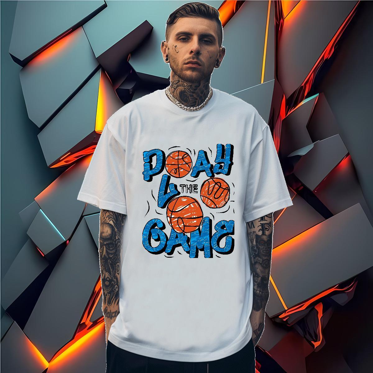 DIY T Shirt For Man painting Polos 230g Cotton Street Wear Unisex Custom Print Plus Size Pure Cotton Men Tshirts
