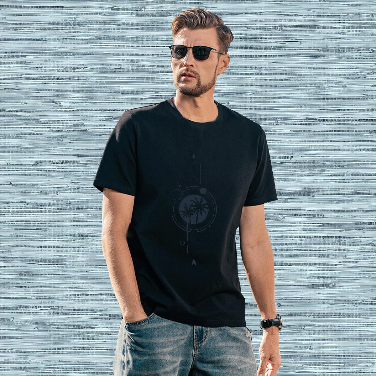 Mens T Shirts 100% Cotton 230g tree Street O-Neck Short Sleeve Custom Cartoon Men Tops Tees Casual New Unisex Tops Shirt