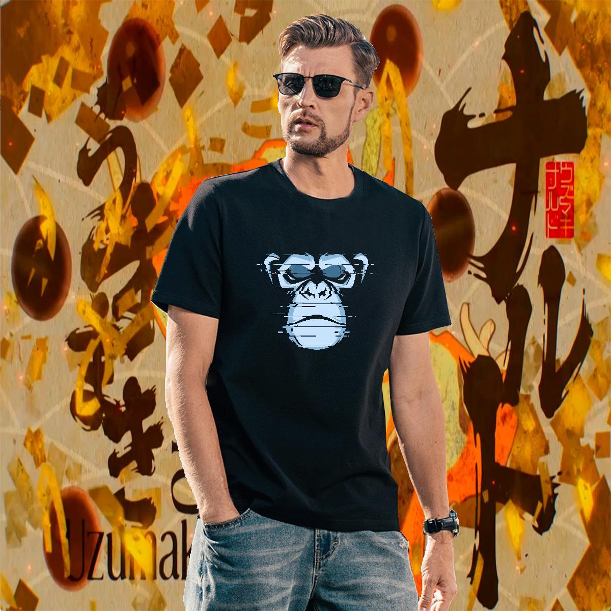 Cool Men Tops Tees 230g Cotton Owl Mens T Shirts Casual Beach Short Sleeve O-Neck Graphic Fashion New Tees Shirts