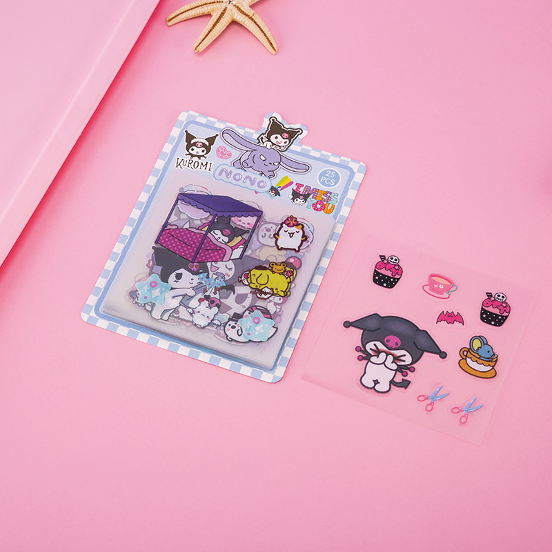 25 sheets of creative cartoon stickers, non repeating decorative stickers, children's DIY account stationery materials wholesale