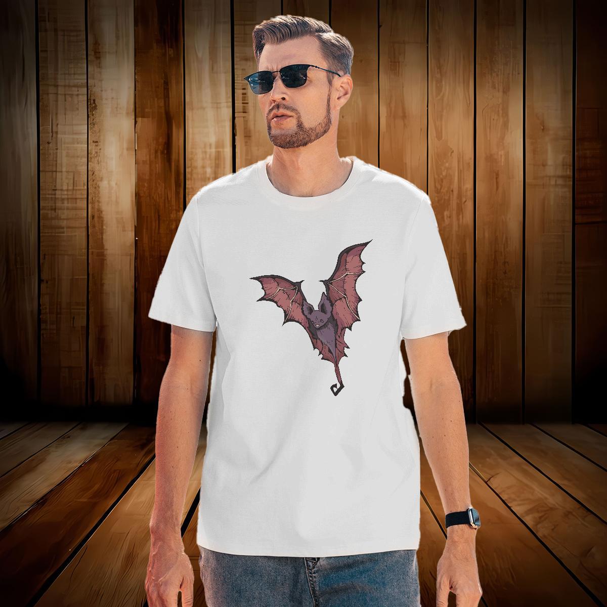 DIY Customized T Shirt For Man 230g 100% Cotton bat Daily Outfit Tshirts Crew Neck Breathable High Quality Men Tees Custom Print Oversized