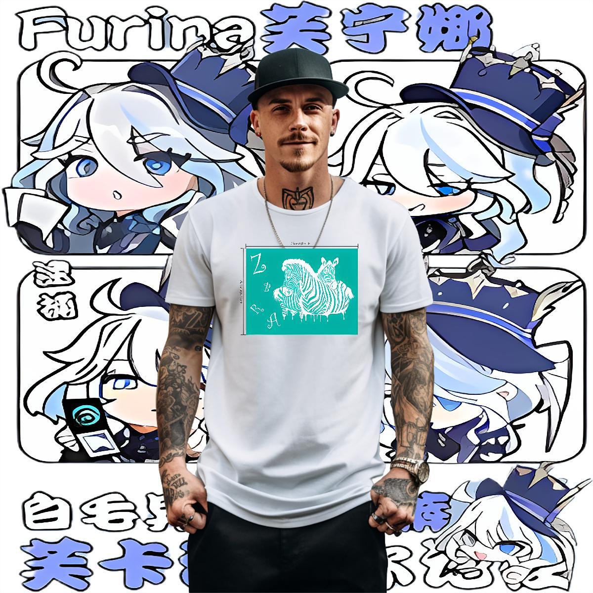 Custom T-Shirts for Men 230g Pure Cotton horse Street Casual Tops Tees Round Neck Short Sleeve Unisex Mens Tshirts Customized