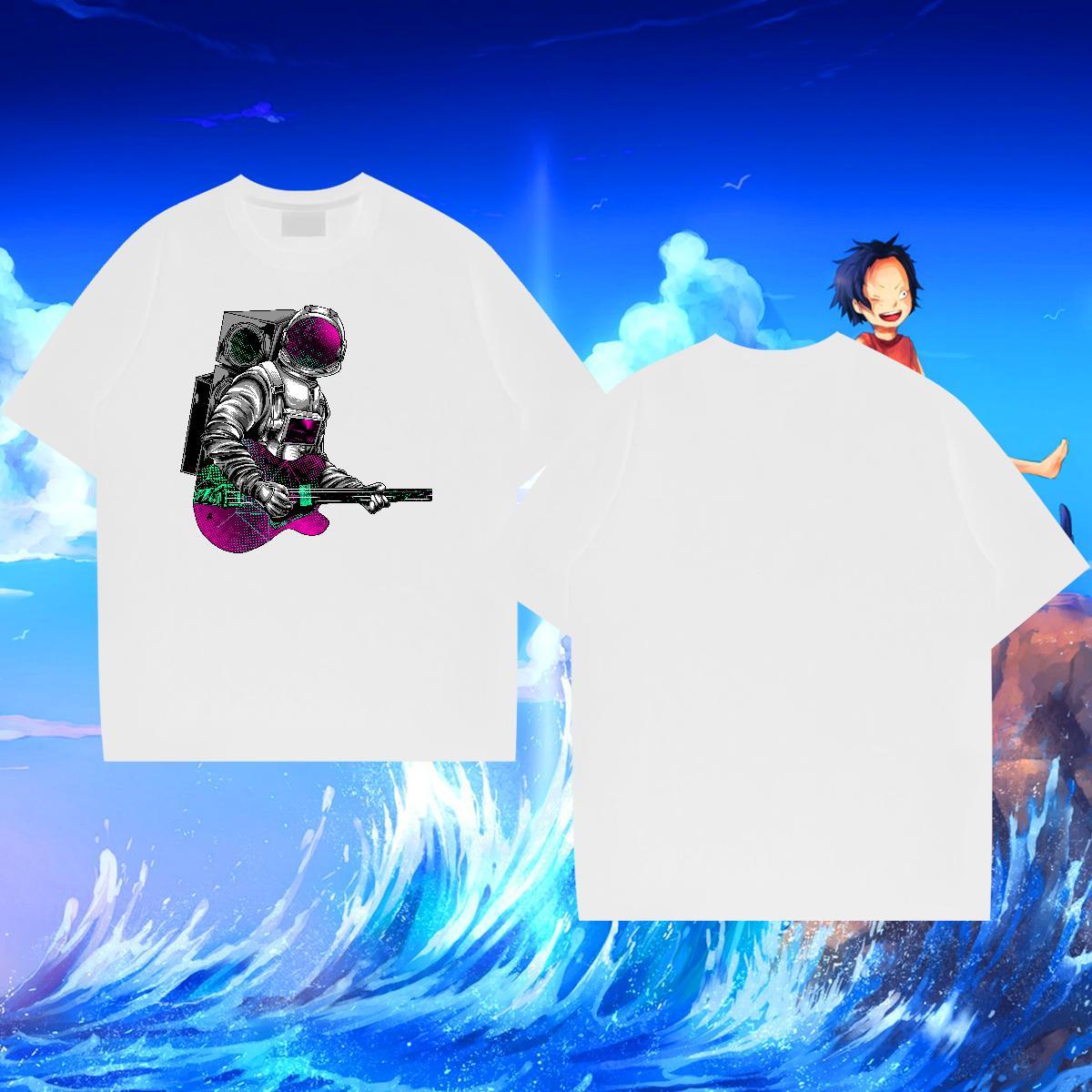 Men T Shirts 230g Cotton universe Sports Casual Breathable Short Sleeve Anime Print Men Tshirts 2024 Designer Cool Tops