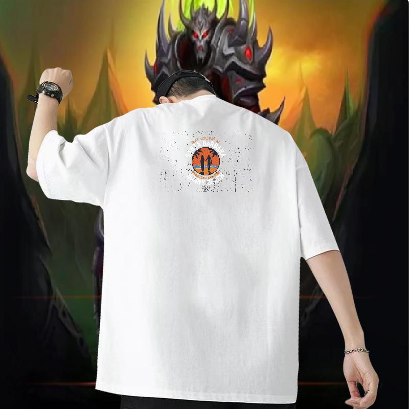 2024 DIY T-Shirts for Men 230g Pure Cotton tree Street wear Hip Hop Wear Breathable Short Sleeve Designer Men Tshirts Custom Printed