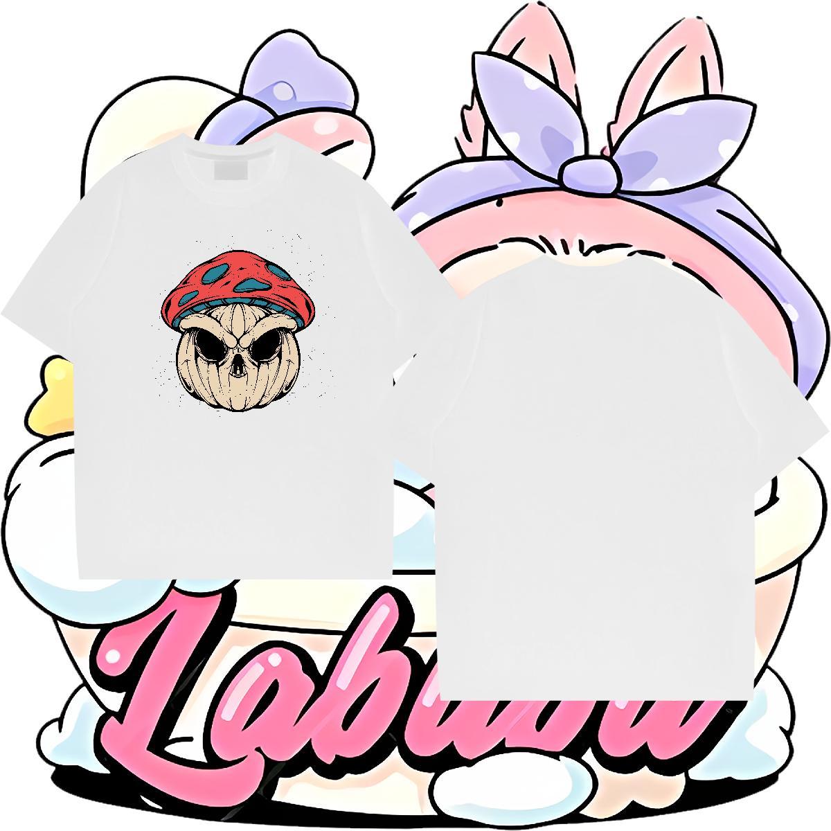 Wholesale Tshirts 230g Cotton Summer Casual ET Skull Crew Neck Breathable DIY Customized T-Shirts Clothes