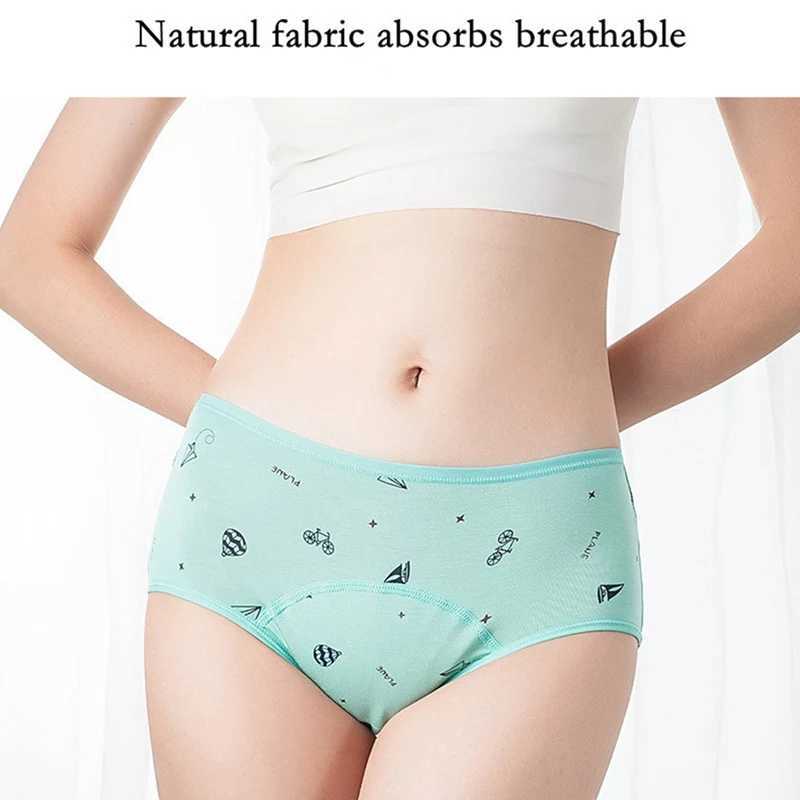 Children teenagers mens underwear cotton cartoon leak proof underwear girls physiological underwear teenagers and students waterproof underwear 8-14YW