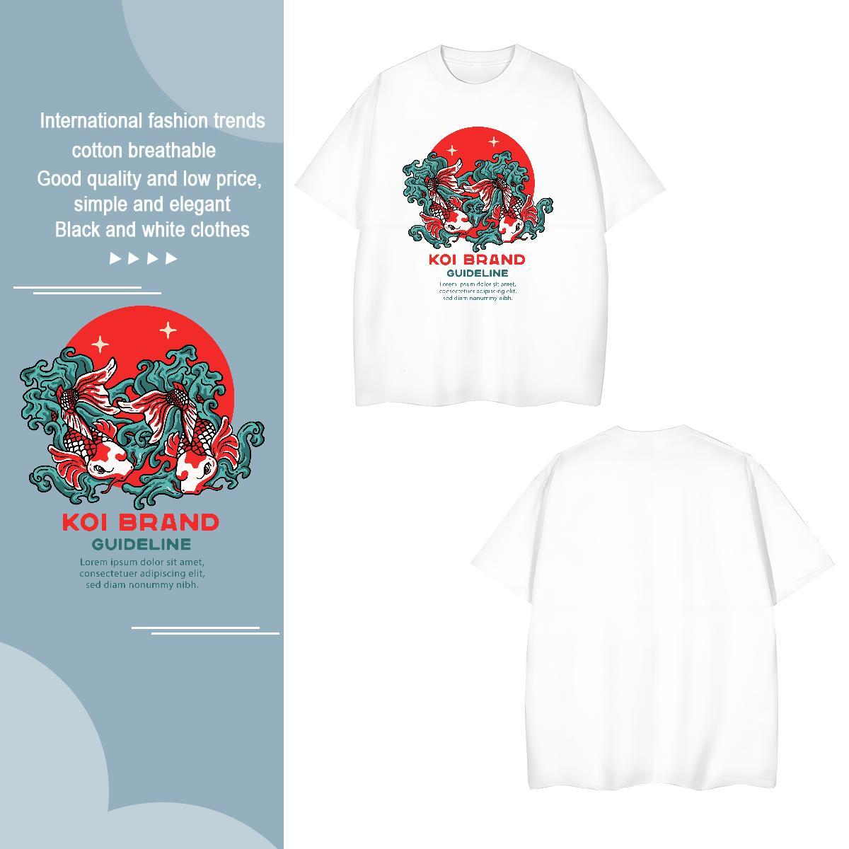 Man T Shirts 230g Pure Cotton Casual Beach Breathable Short Sleeve DIY Printed Men Tops Tees Wholesale Brand Polos