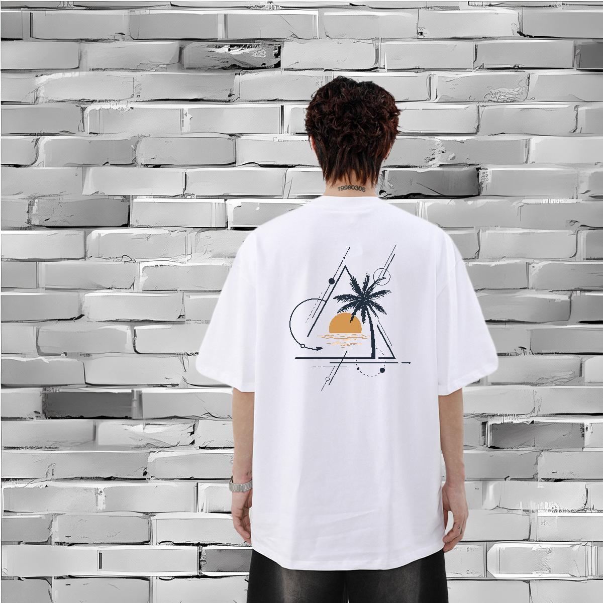 New Designer T Shirts Men 100% Cotton 230g sea Street Wear Breathable Short Sleeve TOP Quality Mens Tshirts Floral Print