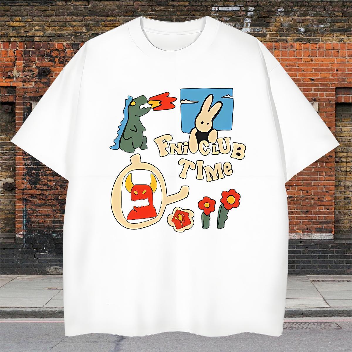 TOP Quality Men Clothes T-Shirt 230g Cotton Street Wear dinosaur Asian Size Breathable Crew Neck Casual New Mens T Shirts Tops Shirt