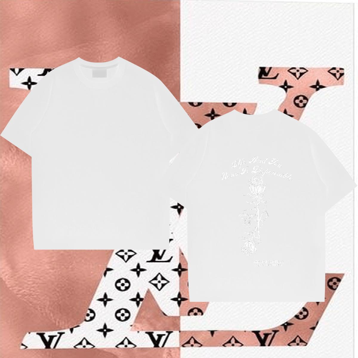 Custom Mens T Shirts 230g 100% Cotton flower Street wear Hip Hop Polos O-Neck Short Sleeve Wholesale Men Clothes T-Shirt Cartoon Printing L-4XL