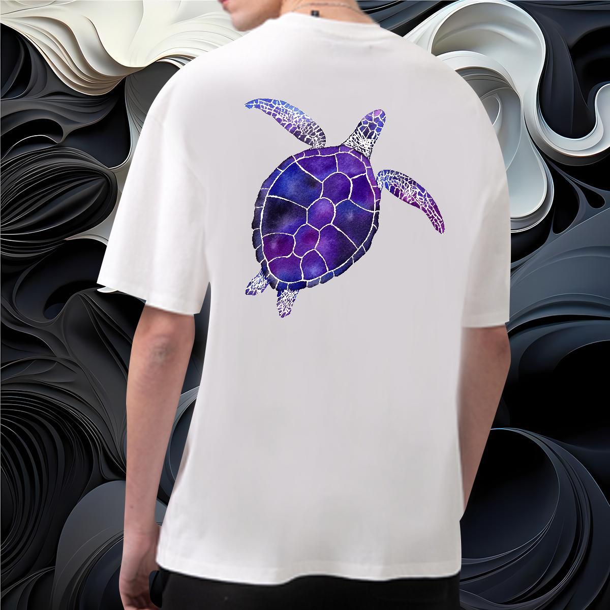 Fashion Designer T Shirts Men 230g Cotton tortoise Home Outdoor Wear Breathable Short Sleeve Free Shipping Men Tops Tees Anime