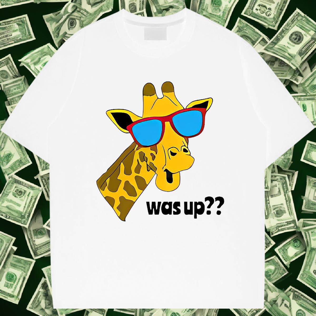 Loose Men Tees 230g Cotton Sport Deer Anime Short Sleeve Soft Fashion Design T-Shirts Clothes