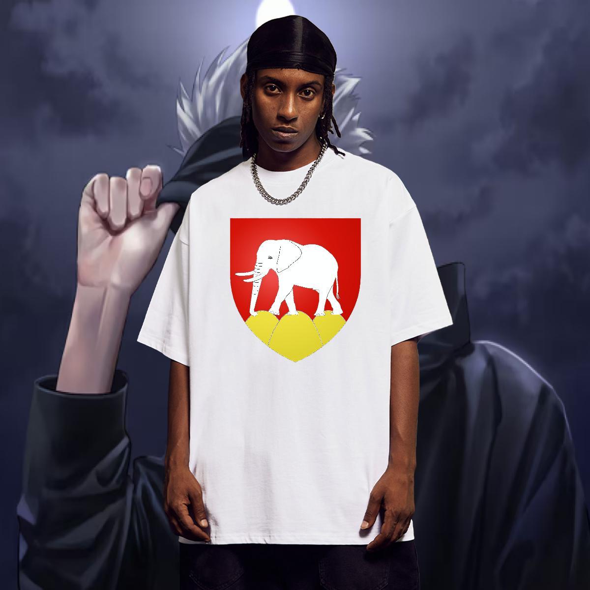 Wholesale Man T Shirts 230g Cotton elephant Street Casual Clothings Breathable Short Sleeve High Quality Men Tops Tees Graphic