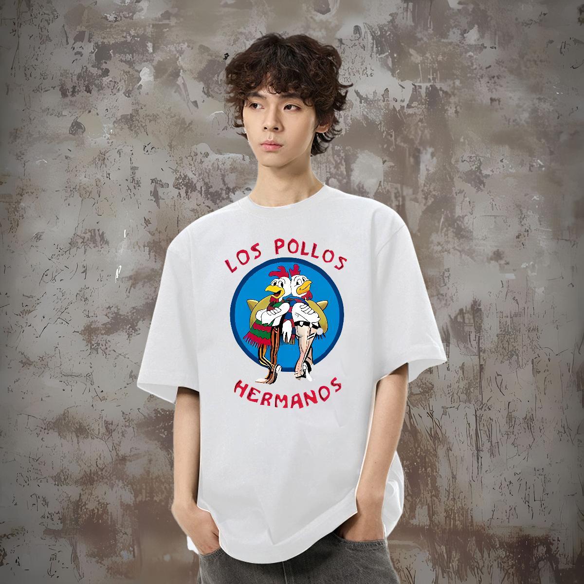 2024 New T-Shirts 230g Pure Cotton duck Street Casual Clothings Short Sleeve Soft Wholesale Mens Tshirts Cartoon Printing L-4XL