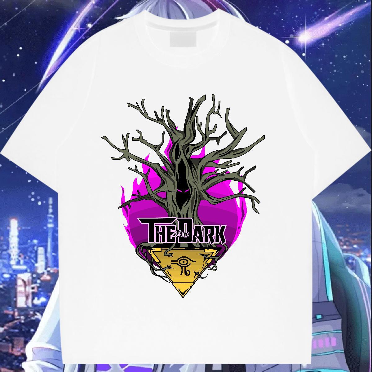 Female T Shirt For Woman O-Neck Short Sleeve Woman Tshirt Plus Size Cartoon tree Casual 100% Cotton 230g 2024 Tops