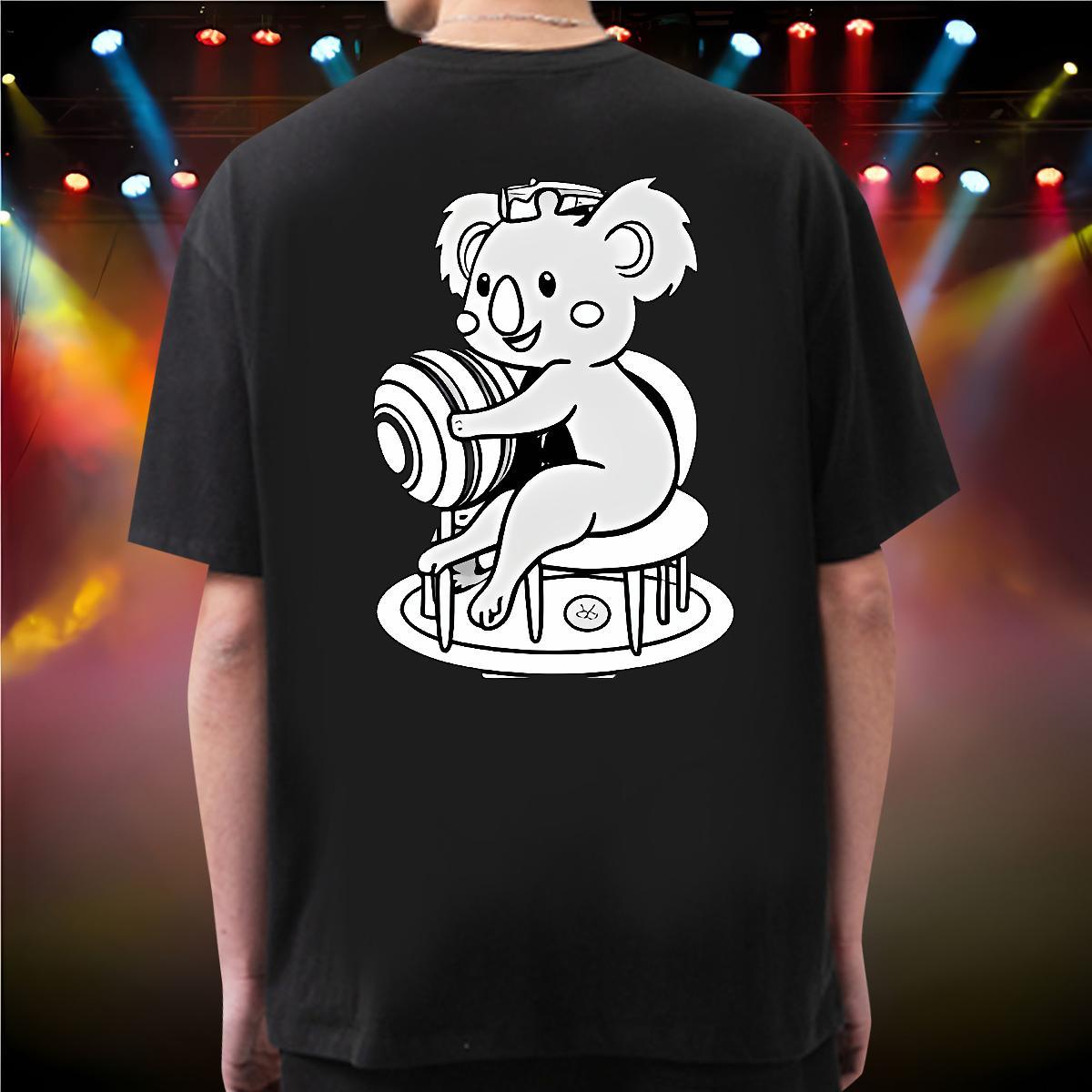 Factory Direct T-Shirts for Men 230g Cotton bear Home Outdoor Tops Tees Breathable Crew Neck Unisex Men Tees Custom Cartoon