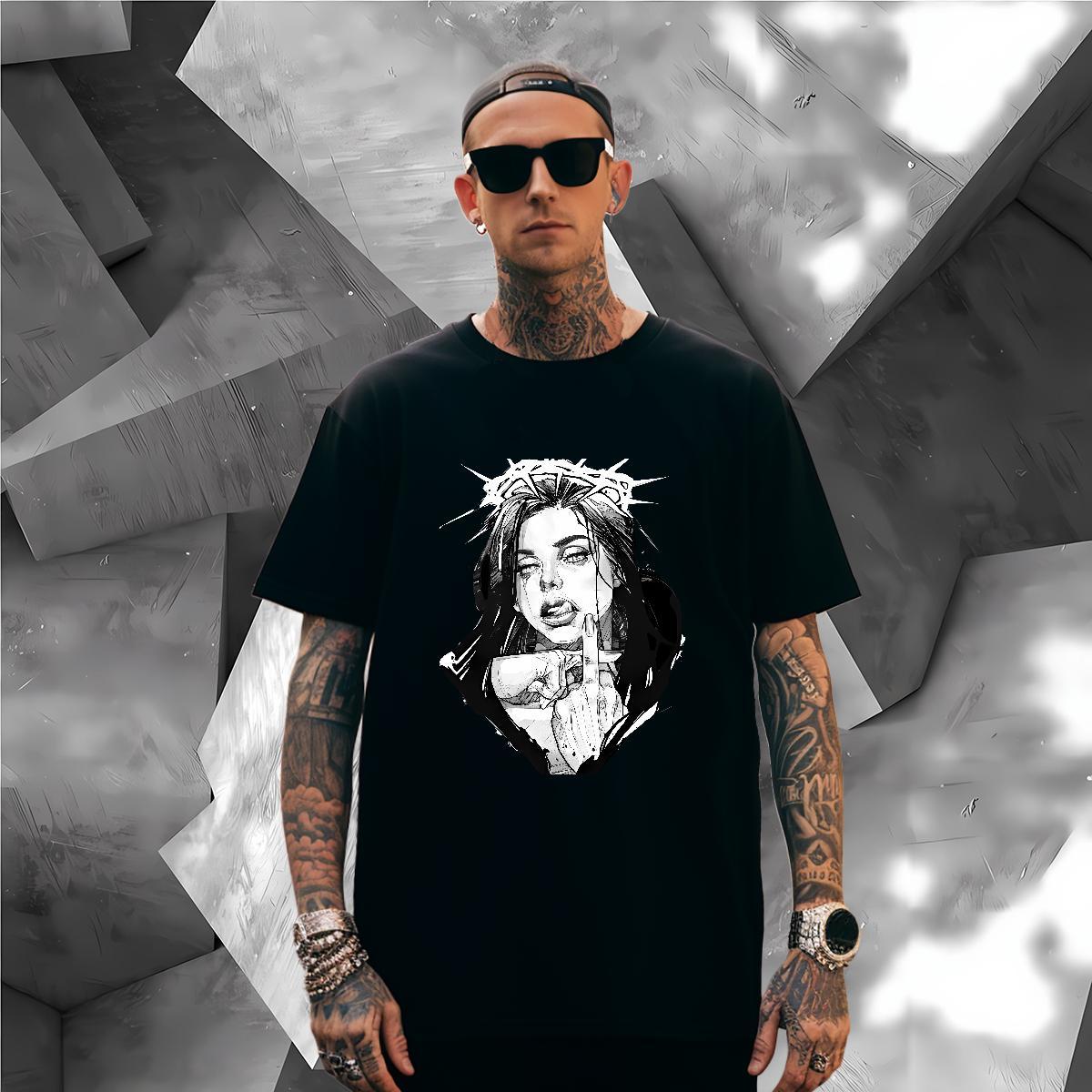 T-Shirts for Men 230g Cotton nun Casual Pure Cotton DIY Logo Oversized Tshirt for Man Woman Casual New Free Shipping Tops