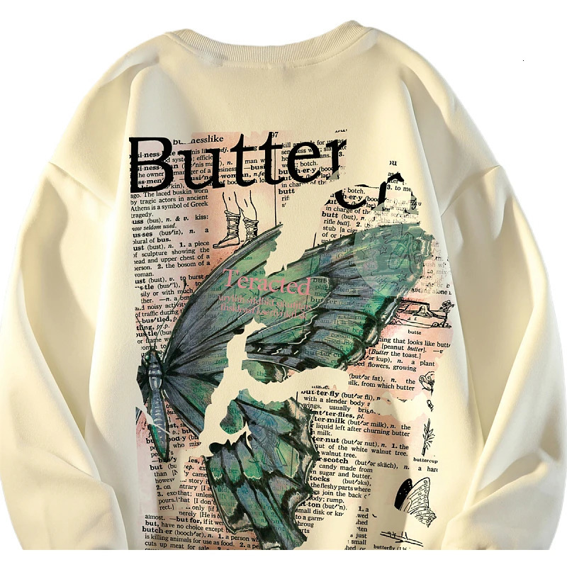 Autumn Blue Women Clothing Vintage Street Sweatshirt Y2K Stripe Letter Printing Pullover Long Sleeves Warm Oversize Ladies Tops 240806