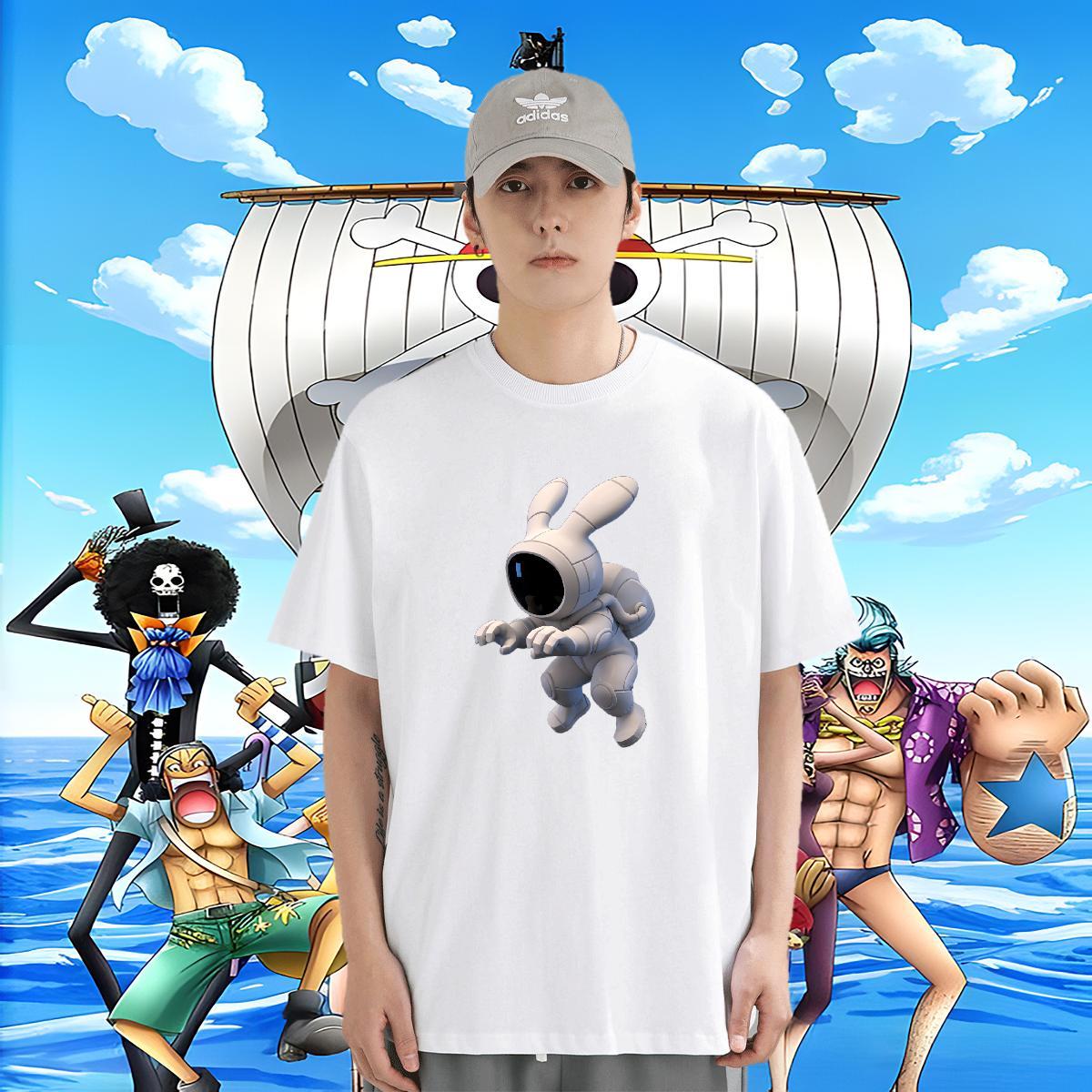 Comfortable Men Tshirts 230g Cotton Street wear Hip Hop Cartoon Printing L-4XL Crew Neck DIY Men T Shirts Tee Shirt