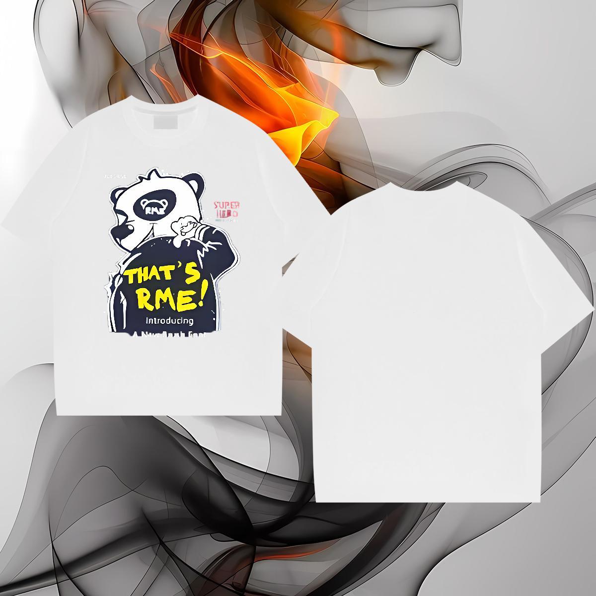 Wholesale T Shirts Men 230g Pure Cotton panda Home Outdoor Tees Crew Neck Free Shipping Tshirt for Man Woman DIY Anime