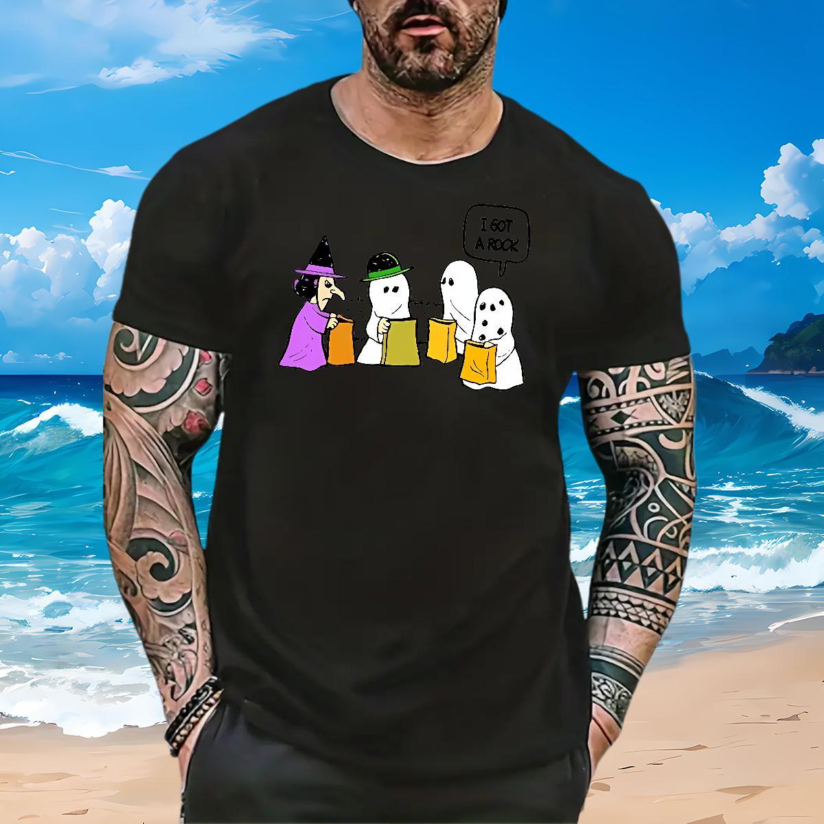 Custom T-Shirts for Men 230g Cotton halloween Sports Casual Tops Short Sleeve Soft Free Shipping Men Tshirts Oversized 3XL 4XL