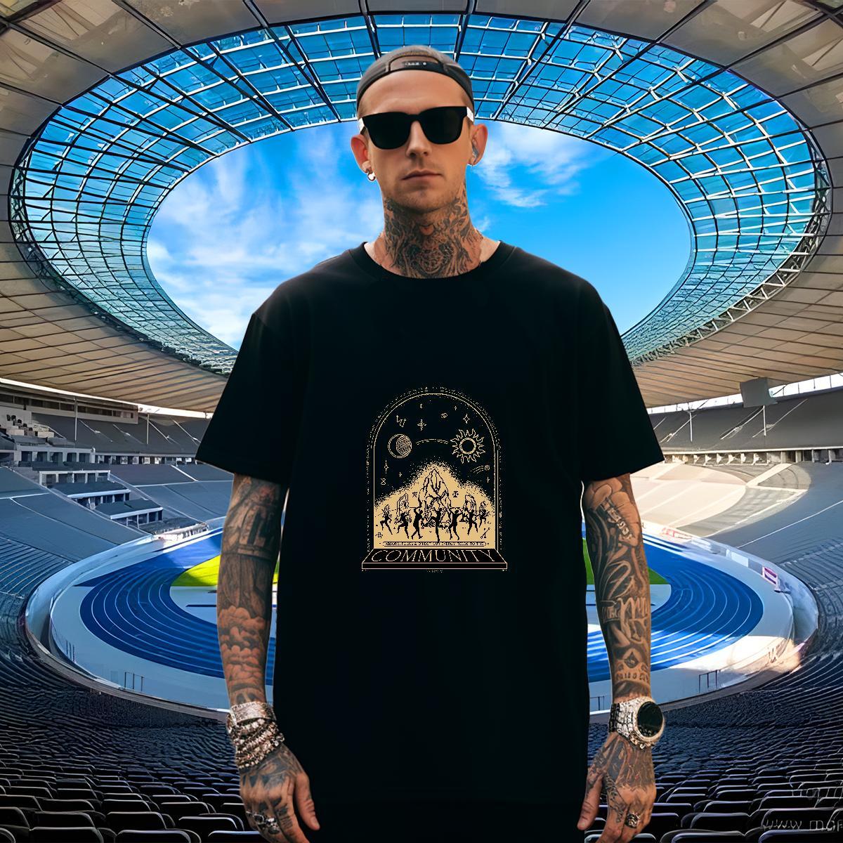 Popular Men Tshirts 100% Cotton 230g Hip Hop Street mountains Anime Breathable Short Sleeve Free Shipping T Shirt For Man Wear