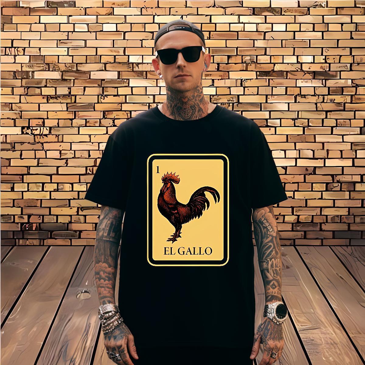 Man T Shirts 230g Pure Cotton chicken Sport Round Neck Short Sleeve Anime Couples T Shirts Brand Designer Clothings