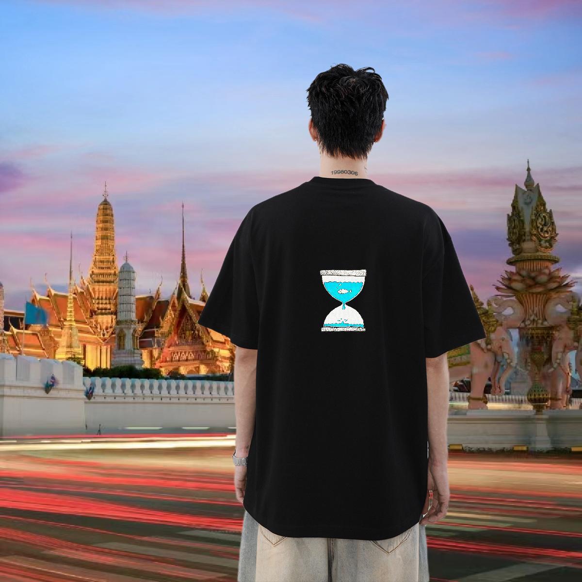 New Designer Man T Shirts 230g Pure Cotton fish Spring Summer Polos Breathable Soft Tshirts Custom Printed