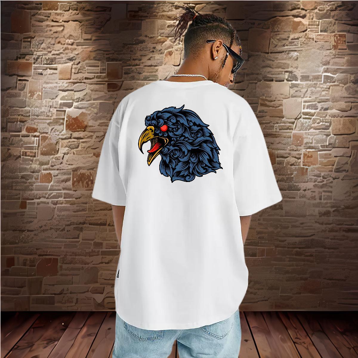 2024 Summer Mens T Shirts 100% Cotton 230g eagle Casual Daily Wear Top Tees Breathable Soft TOP Quality Tshirt for Man Woman Floral Print