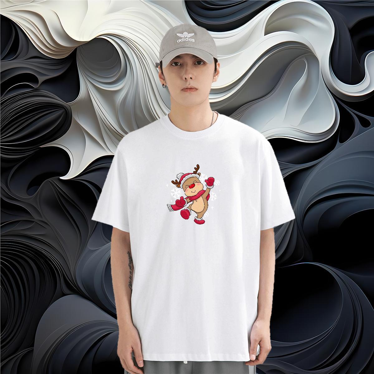 Mens T Shirts 100% Cotton 230g Christmas Casual Daily Wear Pure Cotton Custom Anime Mens Tshirts Classic Casual Cool Clothings