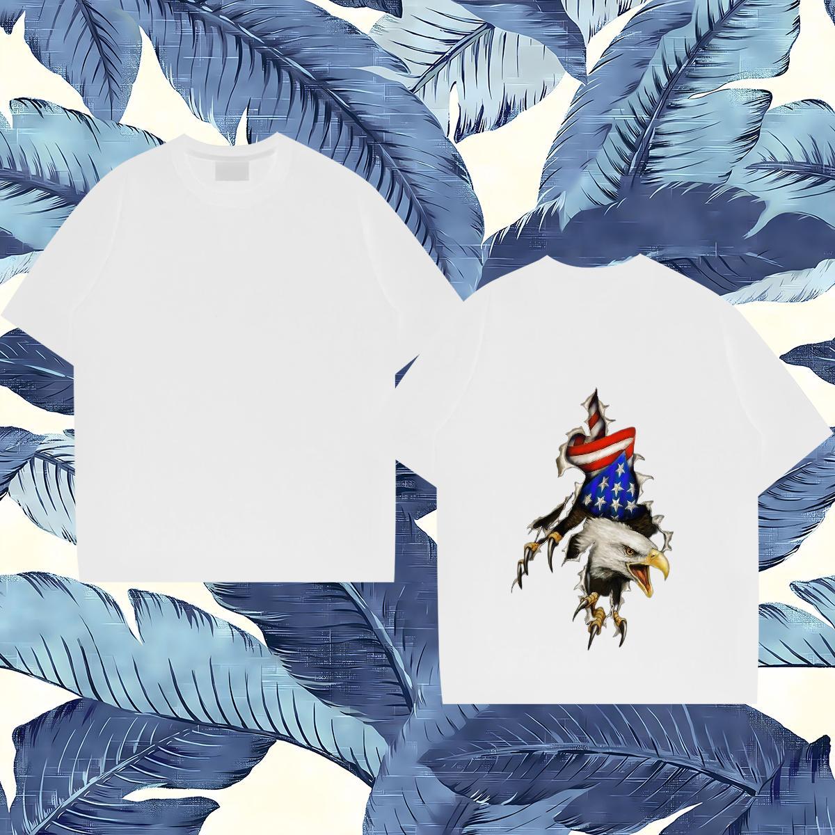 New Designer Man T Shirts 100% Cotton 230g eagle Summer Casual Clothings Short Sleeve Soft Loose Fit Tshirt for Man Woman Custom Big Size