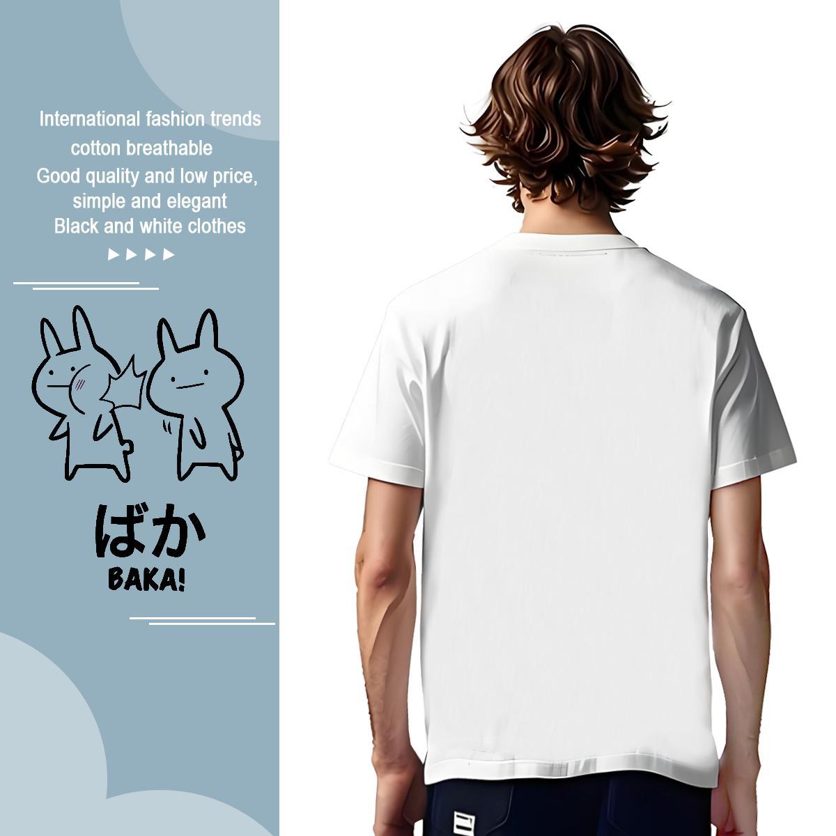 T Shirt For Man 230g Pure Cotton Hand drawn Spring Summer Short Sleeve O-Neck Custom Anime Men Tops Tees 2024 Designer Comfortable Tees Shirts