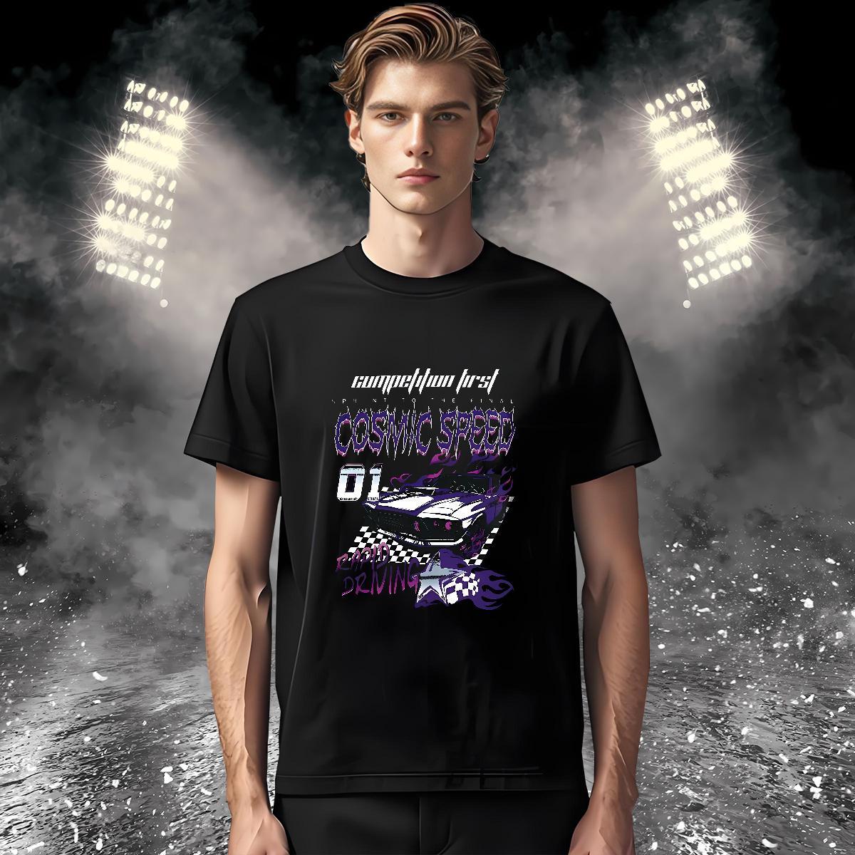 New Arrival Man T Shirts car Tees Shirts 230g 100% Cotton Hip Hop Street TOP Quality Custom Anime Breathable Short Sleeve Men Tops Tees
