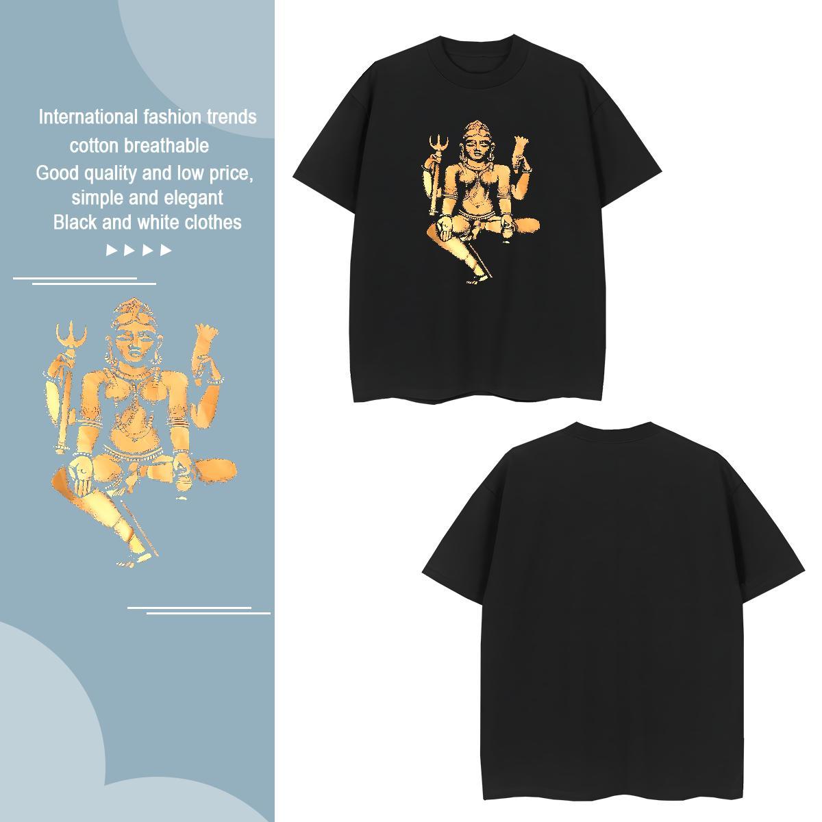 Mens T Shirts 100% Cotton 230g character Street Breathable Soft Plus Size Custom Couples T Shirts 2024 Designer Brand Clothes