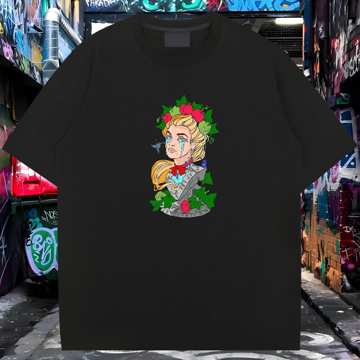 T Shirt For Man 230g 100% Cotton portrait Summer Casual O Neck Short Sleeves DIY Printed Mens Tshirts New High Quality Tee Shirt